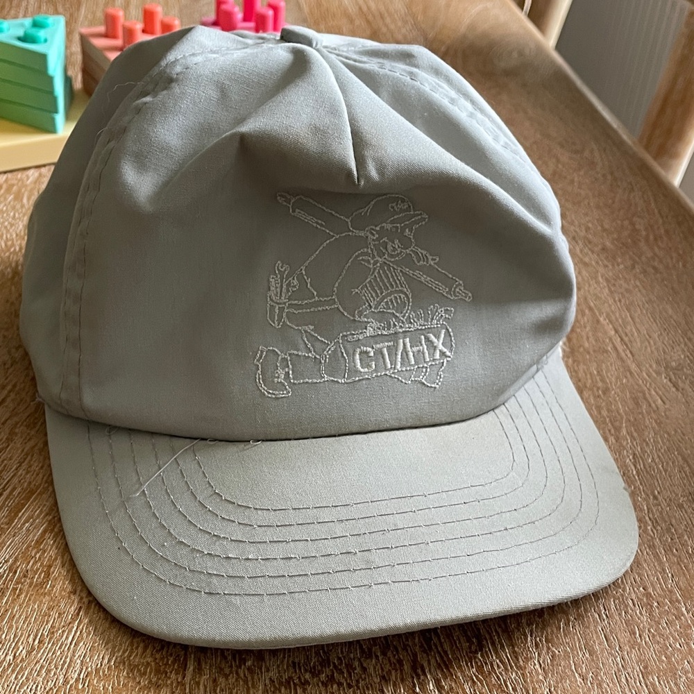 Gray Embroidered Baseball Cap